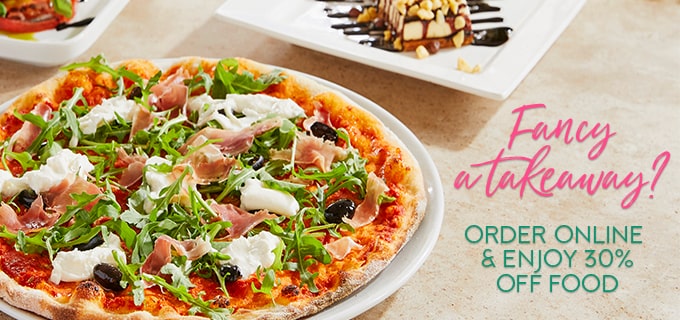 30% off food on takeaway